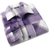 image:imageCOOFANDY Mens Flannel Shirts Casual Button Down Plaid Shirt Jacket Long Sleeve Fleece Shacket with PocketsPurple