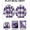 image:imageCOOFANDY Mens Flannel Shirts Casual Button Down Plaid Shirt Jacket Long Sleeve Fleece Shacket with PocketsPurple