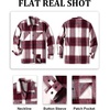 image:imageCOOFANDY Mens Flannel Shirts Casual Button Down Plaid Shirt Jacket Long Sleeve Fleece Shacket with PocketsRed