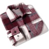 image:imageCOOFANDY Mens Flannel Shirts Casual Button Down Plaid Shirt Jacket Long Sleeve Fleece Shacket with PocketsRed