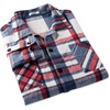 image:imageCOOFANDY Mens Flannel Shirts Casual Button Down Plaid Shirt Jacket Long Sleeve Fleece Shacket with PocketsRed Blue