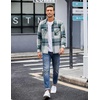 image:imageCOOFANDY Mens Flannel Shirts Casual Button Down Plaid Shirt Jacket Long Sleeve Fleece Shacket with PocketsSea Blue