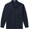 image:imageCOOFANDY Mens Flannel Shirts Casual Button Down Plaid Shirt Jacket Long Sleeve Fleece Shacket with PocketsSolid  Navy Blue
