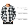 image:imageCOOFANDY Mens Flannel Shirts Casual Button Down Plaid Shirt Jacket Long Sleeve Fleece ShacketBlackwhite Plaid