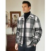 image:imageCOOFANDY Mens Flannel Shirts Casual Button Down Plaid Shirt Jacket Long Sleeve Fleece ShacketBlue Plaid