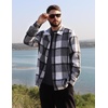 image:imageCOOFANDY Mens Flannel Shirts Casual Button Down Plaid Shirt Jacket Long Sleeve Fleece ShacketBlue Plaid