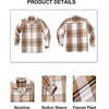 image:imageCOOFANDY Mens Flannel Shirts Casual Button Down Plaid Shirt Jacket Long Sleeve Fleece ShacketKhakiwhite Plaid