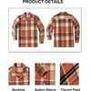 image:imageCOOFANDY Mens Flannel Shirts Casual Button Down Plaid Shirt Jacket Long Sleeve Fleece ShacketOrangekhaki Plaid