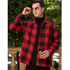 image:imageCOOFANDY Mens Flannel Shirts Casual Button Down Plaid Shirt Jacket Long Sleeve Fleece ShacketRedblack Plaid