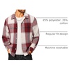 image:imageCOOFANDY Mens Flannel Shirts Casual Button Down Plaid Shirt Jacket Long Sleeve Fleece ShacketRedwhite Plaid
