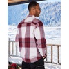image:imageCOOFANDY Mens Flannel Shirts Casual Button Down Plaid Shirt Jacket Long Sleeve Fleece ShacketRedwhite Plaid