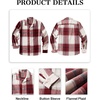image:imageCOOFANDY Mens Flannel Shirts Casual Button Down Plaid Shirt Jacket Long Sleeve Fleece ShacketRedwhite Plaid