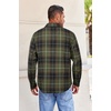 image:imageCOOFANDY Mens Flannel Shirts Long Sleeve Button Down Shirt with Pocket Casual Shirts Work Shirts for MenArmy Green Black Plaid