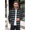 image:imageCOOFANDY Mens Flannel Shirts Long Sleeve Button Down Shirt with Pocket Casual Shirts Work Shirts for MenBlack Grey