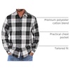 image:imageCOOFANDY Mens Flannel Shirts Long Sleeve Button Down Shirt with Pocket Casual Shirts Work Shirts for MenBlack and White