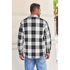 image:imageCOOFANDY Mens Flannel Shirts Long Sleeve Button Down Shirt with Pocket Casual Shirts Work Shirts for MenBlack and White