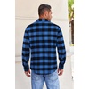 image:imageCOOFANDY Mens Flannel Shirts Long Sleeve Button Down Shirt with Pocket Casual Shirts Work Shirts for MenBlueBlack