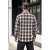image:imageCOOFANDY Mens Flannel Shirts Long Sleeve Button Down Shirt with Pocket Casual Shirts Work Shirts for MenBrown Black Plaid