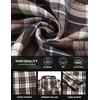 image:imageCOOFANDY Mens Flannel Shirts Long Sleeve Button Down Shirt with Pocket Casual Shirts Work Shirts for MenBrown Black Plaid