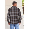 image:imageCOOFANDY Mens Flannel Shirts Long Sleeve Button Down Shirt with Pocket Casual Shirts Work Shirts for MenBrown Plaid