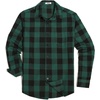 image:imageCOOFANDY Mens Flannel Shirts Long Sleeve Button Down Shirt with Pocket Casual Shirts Work Shirts for MenGreen Buffalo Plaid