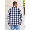 image:imageCOOFANDY Mens Flannel Shirts Long Sleeve Button Down Shirt with Pocket Casual Shirts Work Shirts for MenNavy Buffalo Plaid