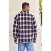 image:imageCOOFANDY Mens Flannel Shirts Long Sleeve Button Down Shirt with Pocket Casual Shirts Work Shirts for MenNavy Red White Plaid