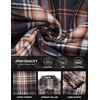 image:imageCOOFANDY Mens Flannel Shirts Long Sleeve Button Down Shirt with Pocket Casual Shirts Work Shirts for MenOrange Navy White Plaid