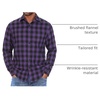 image:imageCOOFANDY Mens Flannel Shirts Long Sleeve Button Down Shirt with Pocket Casual Shirts Work Shirts for MenPurple Buffalo Plaid