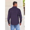 image:imageCOOFANDY Mens Flannel Shirts Long Sleeve Button Down Shirt with Pocket Casual Shirts Work Shirts for MenPurple Buffalo Plaid