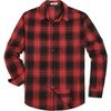 image:imageCOOFANDY Mens Flannel Shirts Long Sleeve Button Down Shirt with Pocket Casual Shirts Work Shirts for MenRedBlack