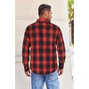 image:imageCOOFANDY Mens Flannel Shirts Long Sleeve Button Down Shirt with Pocket Casual Shirts Work Shirts for MenRedBlack