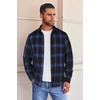 image:imageCOOFANDY Mens Flannel Shirts Long Sleeve Button Down Shirt with Pocket Casual Shirts Work Shirts for MenRoyal BlueBlack