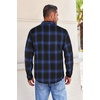 image:imageCOOFANDY Mens Flannel Shirts Long Sleeve Button Down Shirt with Pocket Casual Shirts Work Shirts for MenRoyal BlueBlack