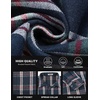 image:imageCOOFANDY Mens Flannel Shirts Long Sleeve Button Down Shirt with Pocket Casual Shirts Work Shirts for MenTeal Burgundy White Plaid