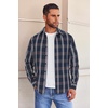image:imageCOOFANDY Mens Flannel Shirts Long Sleeve Button Down Shirt with Pocket Casual Shirts Work Shirts for MenTeal Burgundy White Plaid