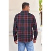 image:imageCOOFANDY Mens Flannel Shirts Long Sleeve Button Down Shirt with Pocket Casual Shirts Work Shirts for MenWine Red Black Plaid