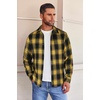 image:imageCOOFANDY Mens Flannel Shirts Long Sleeve Button Down Shirt with Pocket Casual Shirts Work Shirts for MenYellowBlack