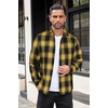 image:imageCOOFANDY Mens Flannel Shirts Long Sleeve Button Down Shirt with Pocket Casual Shirts Work Shirts for MenYellowBlack