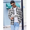 image:imageCOOFANDY Mens Flannel Shirts Long Sleeve Casual Plaid Button Down Shirt Cotton Shirt Cowboy Work Shirts with PocketsBlack