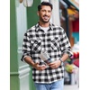 image:imageCOOFANDY Mens Flannel Shirts Long Sleeve Casual Plaid Button Down Shirt Cotton Shirt Cowboy Work Shirts with PocketsBlack