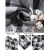 image:imageCOOFANDY Mens Flannel Shirts Long Sleeve Casual Plaid Button Down Shirt Cotton Shirt Cowboy Work Shirts with PocketsBlack