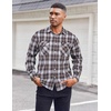 image:imageCOOFANDY Mens Flannel Shirts Long Sleeve Casual Plaid Button Down Shirt Cotton Shirt Cowboy Work Shirts with PocketsBlackbrown