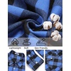 image:imageCOOFANDY Mens Flannel Shirts Long Sleeve Casual Plaid Button Down Shirt Cotton Shirt Cowboy Work Shirts with PocketsBlue
