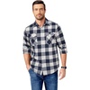 image:imageCOOFANDY Mens Flannel Shirts Long Sleeve Casual Plaid Button Down Shirt Cotton Shirt Cowboy Work Shirts with PocketsBluewhite