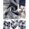 image:imageCOOFANDY Mens Flannel Shirts Long Sleeve Casual Plaid Button Down Shirt Cotton Shirt Cowboy Work Shirts with PocketsBluewhite