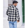 image:imageCOOFANDY Mens Flannel Shirts Long Sleeve Casual Plaid Button Down Shirt Cotton Shirt Cowboy Work Shirts with PocketsBluewhite