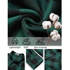 image:imageCOOFANDY Mens Flannel Shirts Long Sleeve Casual Plaid Button Down Shirt Cotton Shirt Cowboy Work Shirts with PocketsGreen