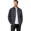 image:imageCOOFANDY Mens Flannel Shirts Long Sleeve Casual Plaid Button Down Shirt Cotton Shirt Cowboy Work Shirts with PocketsGreyblue