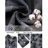 image:imageCOOFANDY Mens Flannel Shirts Long Sleeve Casual Plaid Button Down Shirt Cotton Shirt Cowboy Work Shirts with PocketsGreyblue
